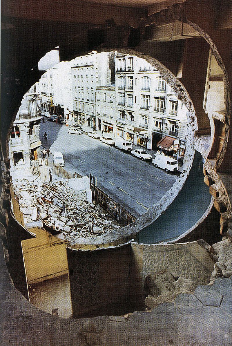 Gordan Matta-Clark, Conical Intersect, Paris, 1975